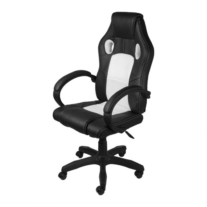 Cadeira RAPTOR Gamer Branco - Base Rodízio