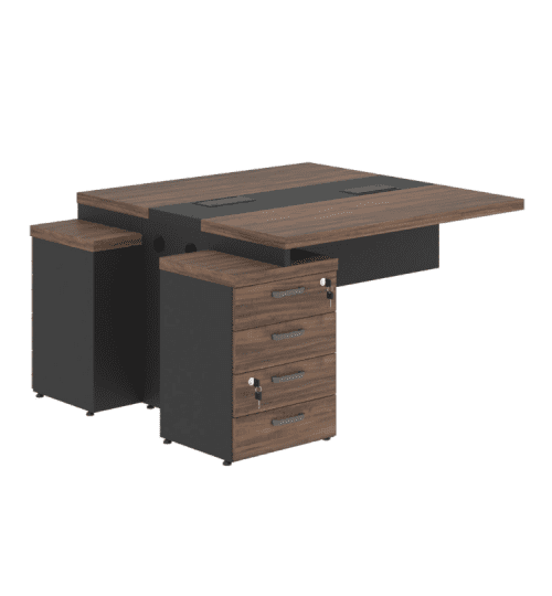 PLATAFORMA DUPLA ACOPLAR COM GAVETEIRO PEDESTAL - PÉ QUADRO