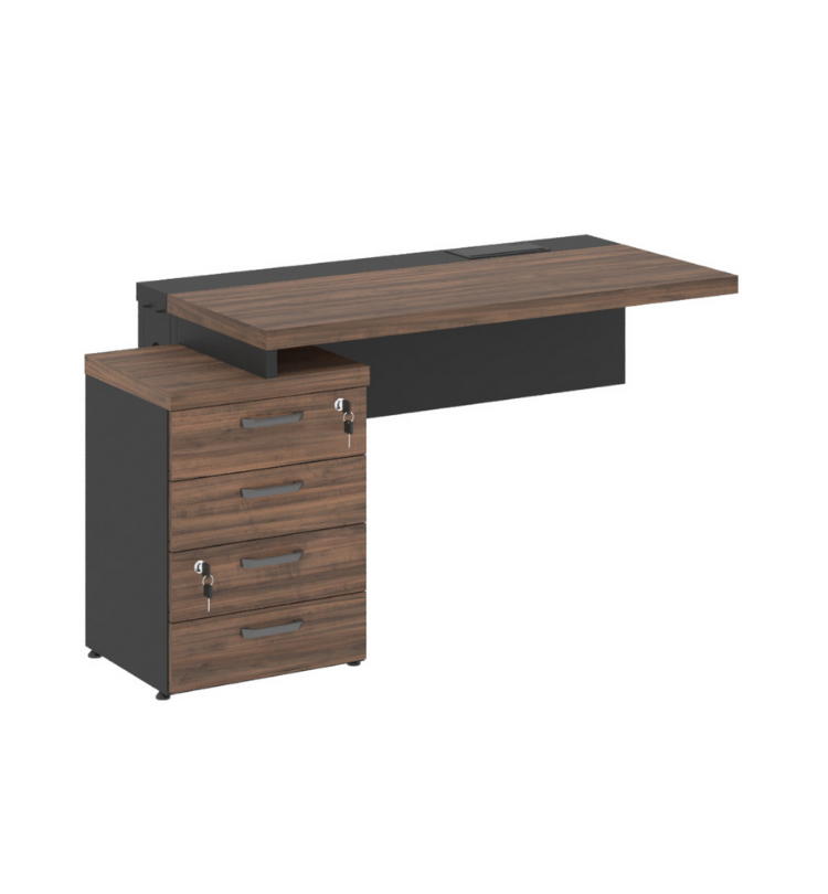 PLATAFORMA SIMPLES ACOPLAR COM GAVETEIRO PEDESTAL - PÉ QUADRO