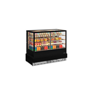 Vitrine Refrigerada Confeitaria Premium 1,50m Linha Conveniência Gourmet GGER-150 PR Preta Gelopar - LED Perimetral + Rodízios
